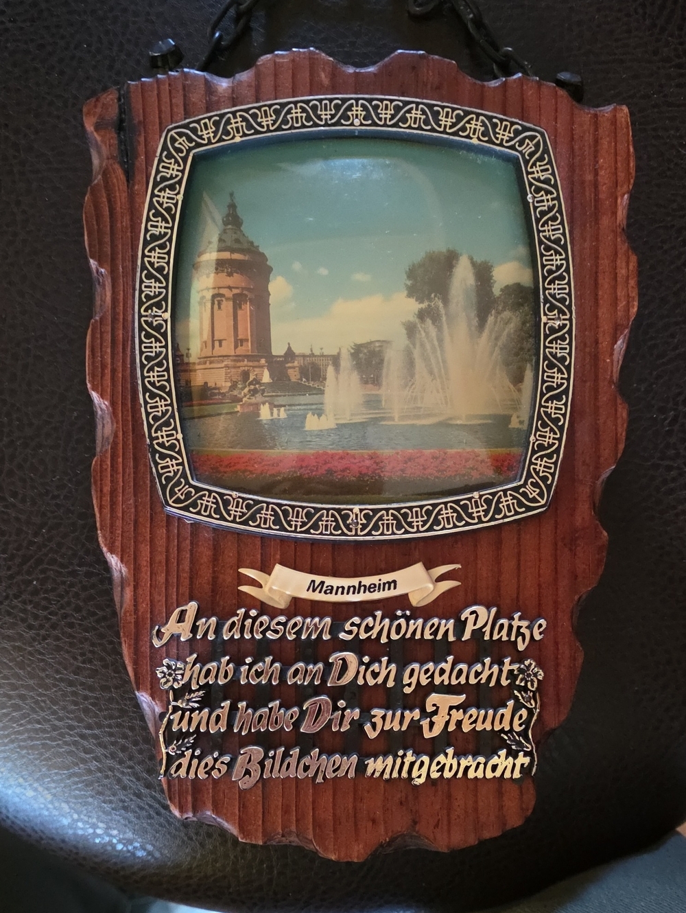 German Wall Plaque Of Mannheim 1950's-60's Rare And Unique